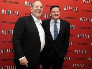 Harvey Weinstein, left, with Netflix chief content officer Ted Sarandos